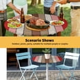 thumbnail image 6 of Elastic Fitted Round Tablecloth, Red Pink Waterproof Stretch Table Cover for 45"-54" Tables, Farmhouse Wood Grain Vintage Brown Striped Washable Outdoor Tablecloths for Patio, Picnic, Camping, 6 of 9