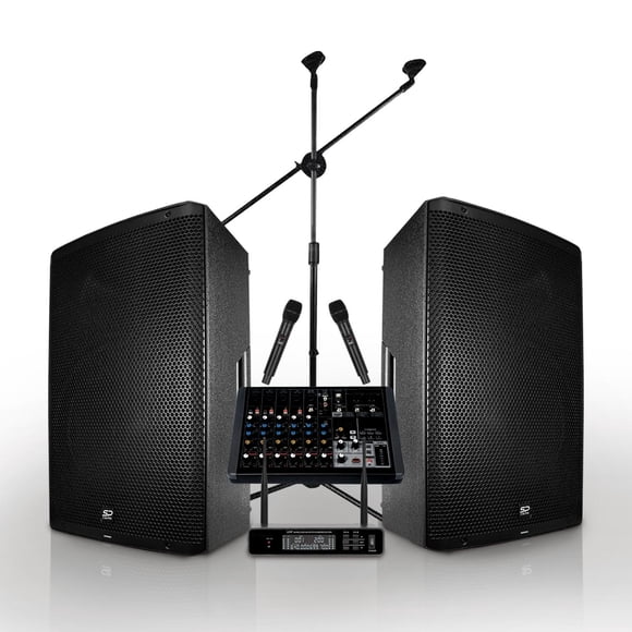 Kit Musico 2 Sp15 Advanced + Mezcladora + Micrófono Alienpro