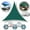 GREEN, variant on 14' Sun Shade Sail UV Top Cover Canopy Triangle for Outdoor Patio Lawn Pool Deck