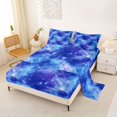 thumbnail image 2 of Manfei Blue Gradient Nebula Queen Sheets,Celestial Stars Design Queen Sheet Sets,4 Pieces,1 Flat Sheet,1 Fitted Sheet and 2 Pillowcases, 2 of 6