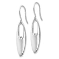 thumbnail image 2 of 925 Sterling Silver Diamond Shepherd Hook Drop Dangle Earrings, 2 of 7