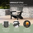 thumbnail image 5 of WestinTrends Riviera Outdoor HDPE Modern Adirondack Chair with Cup Holder, Gray, 5 of 15