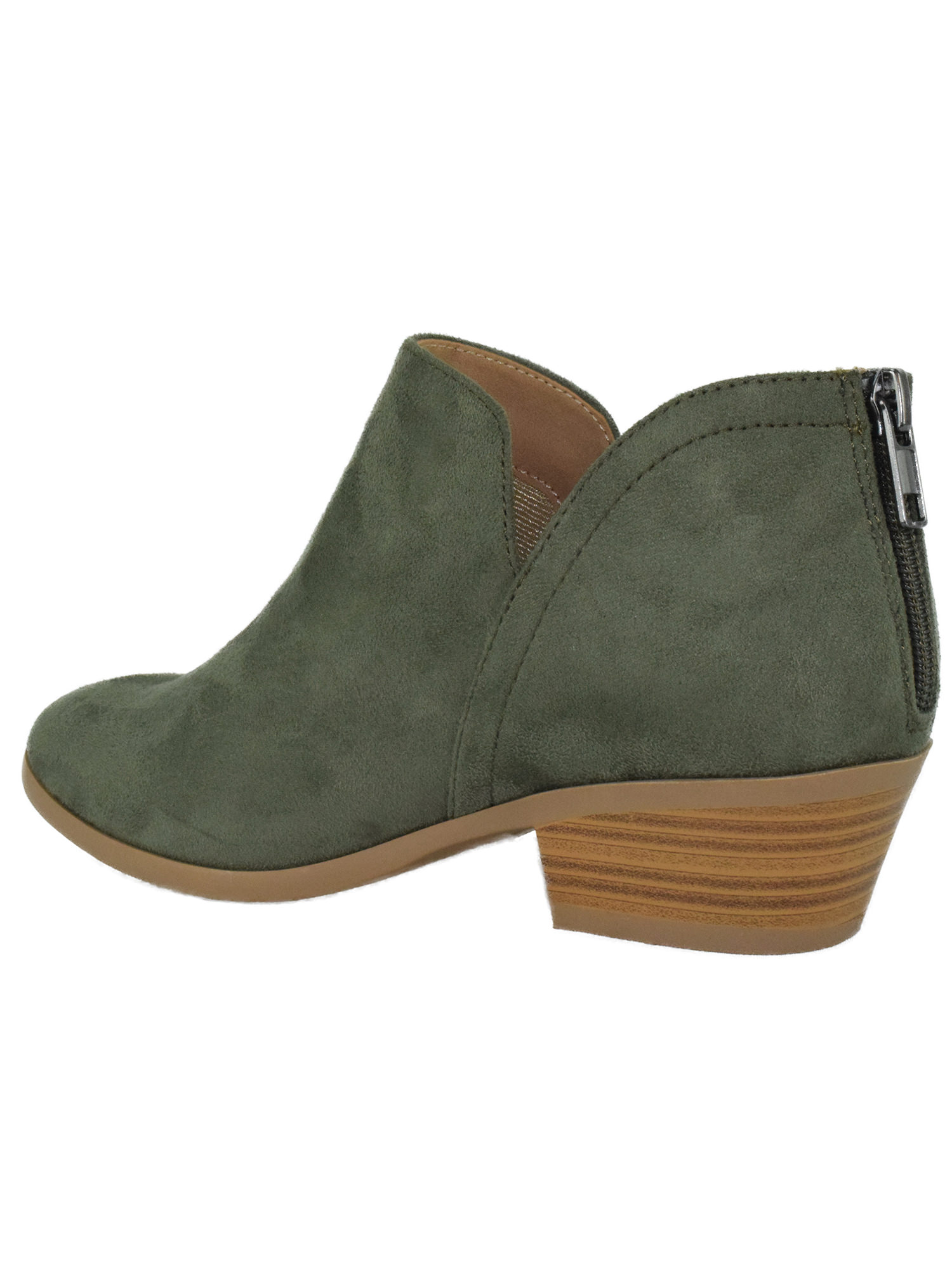 Mafic Khaki Olive Green Suede Booties 