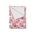 thumbnail image 2 of Geometrical Soft Flannel Fleece Blanket, Funny Circles Along Stripes Abstract Stars Polka Dots Party Memphis Style Art, Cozy Plush for Indoor and Outdoor Use, 70" x 90", Multicolor, by Ambesonne, 2 of 5
