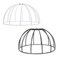 thumbnail image 3 of 2Pcs Round Iron Lamp Shade Holder Ideal For DIY Enthusiasts In Restuarant And Coffee Shop, 3 of 3
