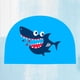 thumbnail image 5 of Gorro de natación 3D PU para , gorros de natación para menores de 12 años Niño niña con gorro de baño de pelo corto a mediano - Azul Shark1 Tiburón azul1 Sunnimix Nadar infantil, 5 of 8