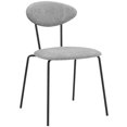 thumbnail image 3 of Miekor Furniture Savara Modern Gray Fabric and Black Metal Dining Room Chairs - Set of 2 No2674, 3 of 9