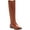 Brown, variant on INC Womens Black Fawne Round Toe Stacked Heel Zip-Up Leather Riding Boot 5.5