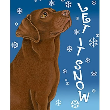Chocolate Labrador - Best of Breed Let It Snow Garden
