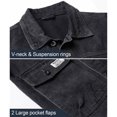 thumbnail image 6 of Denim Vest Men Vintage Casual Sleeveless Button Down Collared Jean Vest Jacket Outerwear with Pockets, 6 of 7