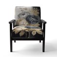 thumbnail image 4 of Designart "Blue Modern Floral Pattern" Upholstered Traditional Accent Chair and Floral & Botanical Arm Chair - Multiple Color & Pattern, 4 of 7