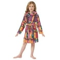 thumbnail image 6 of FORMRS Niños Bathrobe Unisex Hooded Robe Soft Plush Pajamas Sleepwear, Size 2-3T, Purple Jar, 6 of 7