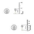 thumbnail image 4 of Charmsy Women's Drop Earrings 925 Sterling Silver Post Love-Knot Stud Earrings for Women 23mm, 4 of 5