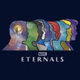 thumbnail image 2 of Men's Marvel Eternals Silhouettes Pull Over Hoodie Navy Blue X Large, 2 of 4