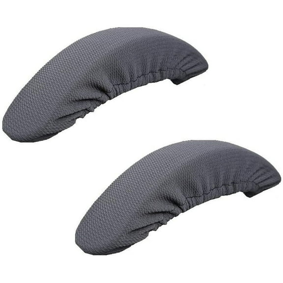 Armchair Cover, 2Pcs Removable Office Chair Armrest Slipcovers, Elastic Band Chair Arm Rest Sleeves, Washable Office Chair Armrest Cover Pads Office Chair Arm Covers Replacement(Grey,12x3")