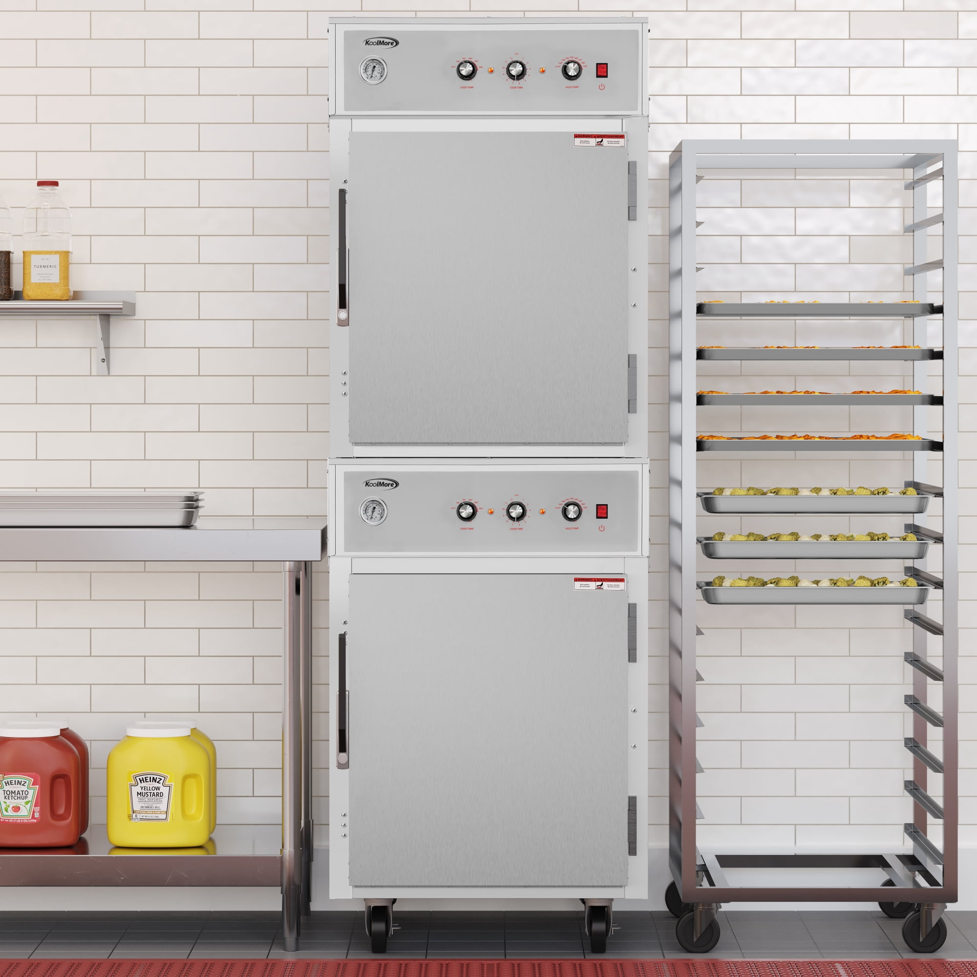 8-Pan Full-Size Commercial Cook And Hold Oven 3,000W/240V in Stainless-Steel (KM-CCAH3-2D)