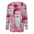 Womens Christmas Costumes Xmas Snowflake Print Blouse Crew Neck