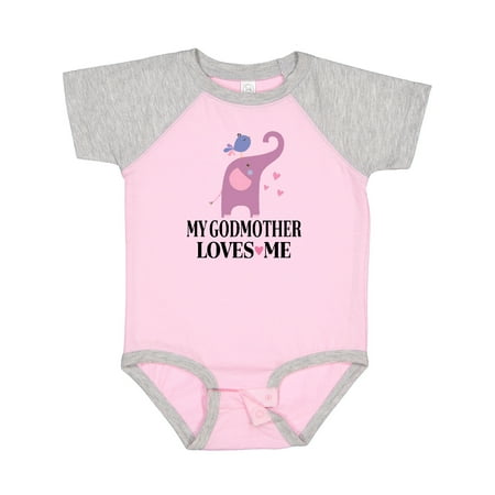 

Inktastic My Godmother Loves Me Goddaughter Gift Baby Girl Bodysuit
