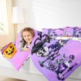 thumbnail image 4 of Homewish Cute Witch Cat Monogram K Full Size Comforter Sets,Spooky Halloween Pumpkin Lantern Bedding Comforter Set,Halloween Reversible,3pcs,1 Comforter and 2 Pillowcases, 4 of 7