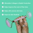 thumbnail image 2 of Rose Quartz Roller, Pink Natural Stone for Facial Massage & Facial Puffiness, 2 of 5