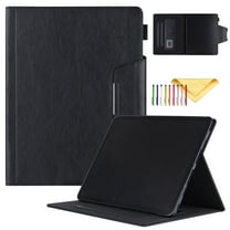 SaniMore iPad 10th Generation Case 10.9" 2022, Premium PU Leather Business Skin [Auto Sleep/Wake] [Pen Holder] Shockproof Kickstand Wallet Case with Cash/Card Slots for New iPad 10th Gen, Black
