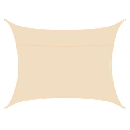 Worallymy Rectangular Sunshade Sail Waterproof UV-proof Shade Cloth for Balcony Garden Swimming Pool