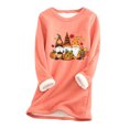 thumbnail image 3 of Halloween Liquidation Femmes Épais Chandail en Molleton en Molleton Manches Longues Imprimé Velours Chaud Col Rond sous-Vêtements Hauts Femmes Manches Longues Hauts en Liquidation, 3 of 3