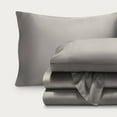 thumbnail image 6 of Bare Home TENCEL™ Sheet Set - Lyocell derived from Eucalyptus - Full, Light Gray, 6 of 9