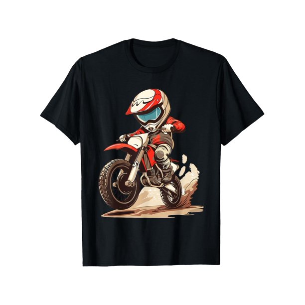 Boys Girls Dirt Bike T-Shirt for Boys Fashion Trend Bottoming Shirt Breathable, Casual Comfortable Top Streetwear Fashion Casual Summer Tee Crew Neck Short Sleeve T-Shirt Best Gift for Boy Girl