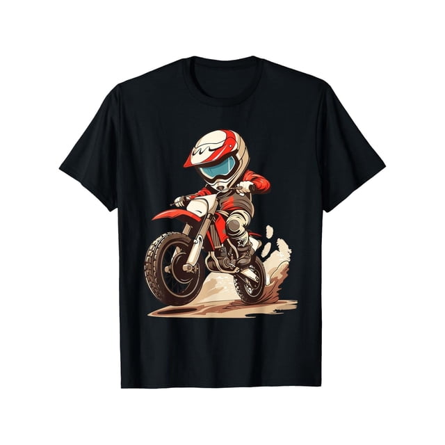 Boys Girls Dirt Bike T-Shirt for Boys Fashion Trend Bottoming Shirt Breathable, Casual Comfortable Top Streetwear Fashion Casual Summer Tee Crew Neck Short Sleeve T-Shirt Best Gift for Boy Girl