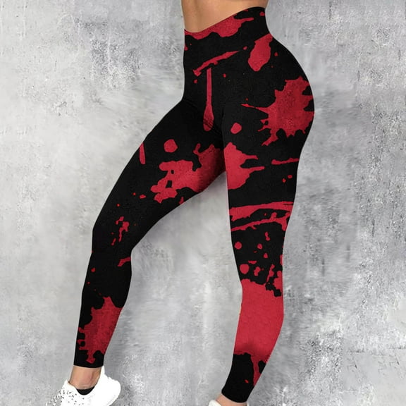 WXLWZYWL Women's High Waist Leggings Stretchy Capris Yoga Pants Tummy Control Gym Workout Casual Gratient Yoga Leggings Running Jogger Leggings