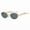 Gold Frame Black and Grey Lens, variant on Retro Oval Sunglasses for Women Men - Classic 90s Vintage Trendy Shades with UV400 Protection, Gold Metal Frame