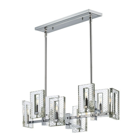 Maxim 38015 Suave 8 Light 34" Linear Chandelier - Nickel