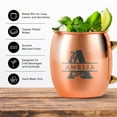thumbnail image 5 of PERSONALIZED Monogram Letter Name Custom Engraved Moscow Mule Mug With Sturdy Handle and Round Rolled Rim, Classic Smooth Copper Finish 18oz, Bold Vine, Set of 4, 5 of 6