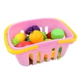 thumbnail image 3 of Juguetes de Cocina Sunnimix para Cortar Verduras y Frutas Juego de Simulación con Cesta Rosado, 3 of 6