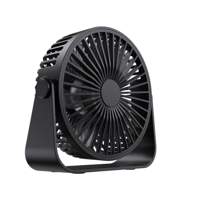 USB-tischventilator, 3-gang-tischventilator, 360 Einstellbarer Leiser Ventilator, Tragbarer Ventilator, Auto, Outdoor-camping-schwarz Hy