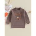 thumbnail image 2 of Suealasg Little Girls Fall Winter Sweaters 6M 1T 2T 3T 4T Kids Girls Long Sleeve Letter Embroidery Knit Pullovers Tops Autumn Casual Knitwear Clothes for Toddler Baby Girls, 2 of 9