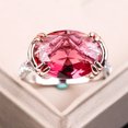 thumbnail image 5 of Womens Inlaid Gem Ring Geometric Alloy Jewelry Platinum Finish Gift Birthday Size 6 7 8 9 10 Everyday Sparkles, 5 of 5