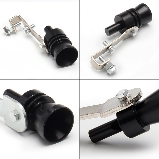 Kenally 2 × Silenciador de gusano de simulador de ruido XL Silver。Válvula de descarga Simulador de ruido supercargador de rueda Accesorios Type2 NO2