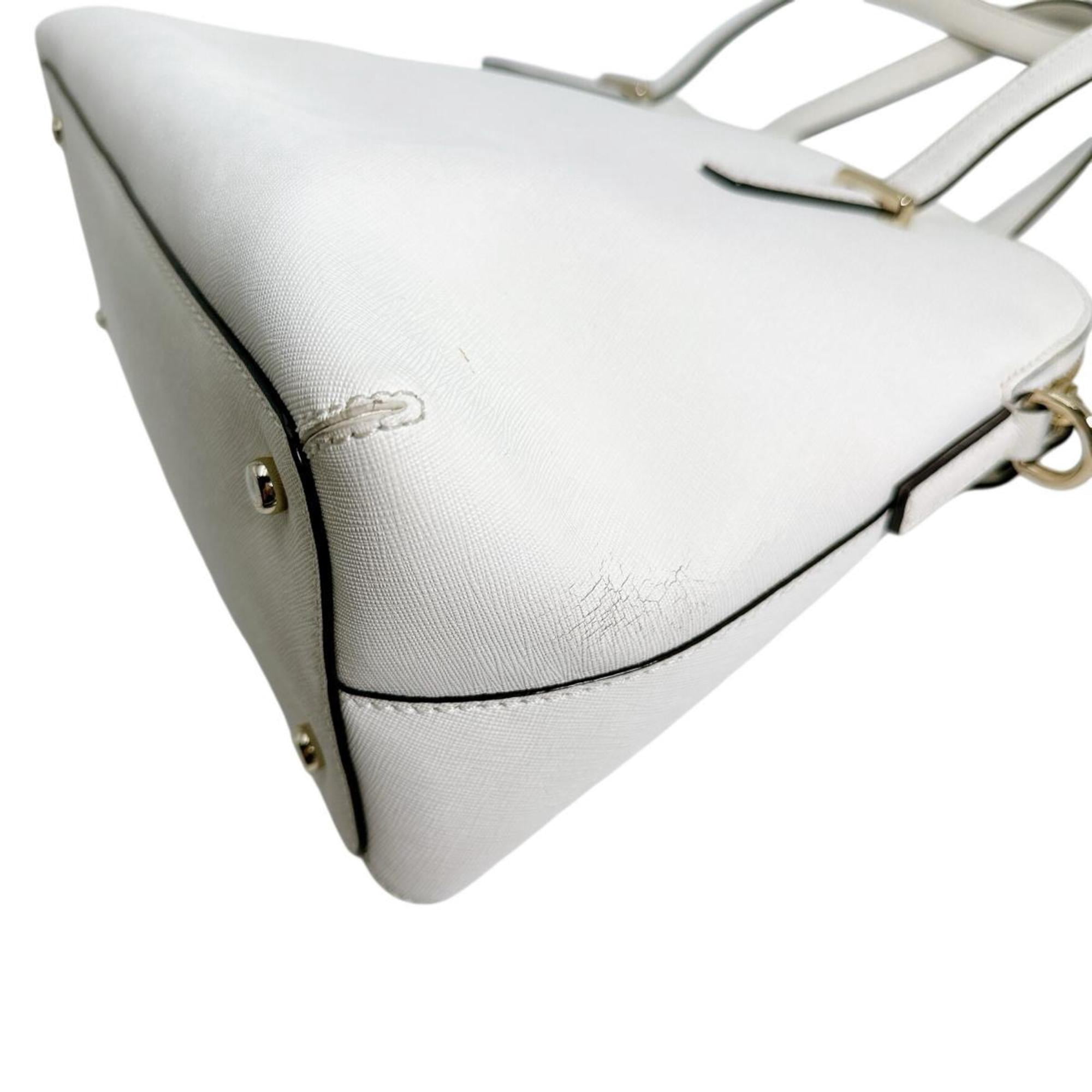 Pre-Owned Kate Spade handbag, 2-way bag, shoulder cowhide leather, PXRU4471, white (Good)