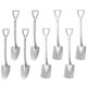 thumbnail image 2 of 1 Set 8PCS Shovel Forma Spoons Cucharas de acero inoxidable Spoons Spmoons Sandmelon Cucharas (Plata), 2 of 6