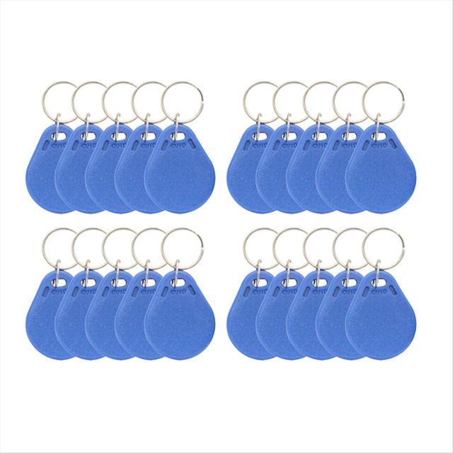 20 Llaveros RFID CUID de 13,56 MHz con Copia de Token de Asistencia Intercambiable. Clon de CUID.