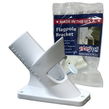 1in HDPE Bracket Betsy s 2-Position, ing Hardware, White