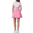 thumbnail image 3 of INSPIRE CHIC Women's Skirts Pleated Overall Gothic Elastic High Waist A-Line Kawaii Suspender Skirt XS Shiny Pink, 3 of 6