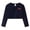 Navy, variant on Girls Cardigan Cropped Shrug Bow One Button Dressy Party Sweater for Kids White Size 1T