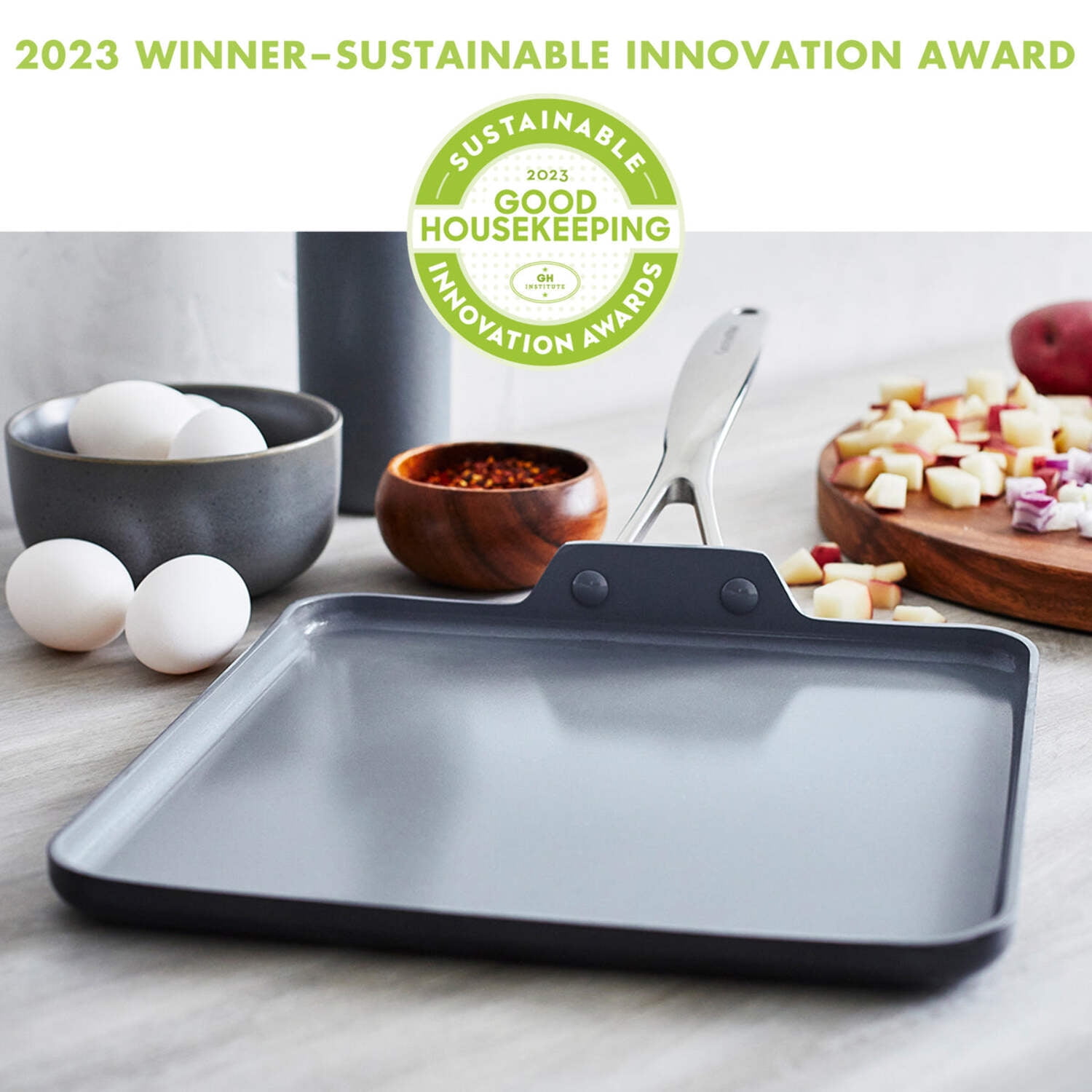 GreenPan Valencia Pro Healthy Ceramic Nonstick 11-Inch Square Griddle