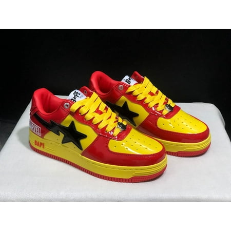 

Bape Shoes Patent Camouflage Suede Sneakers Low-Top Casual Skate Shoes Street Trend Couple Sneakers For Both Men And Women