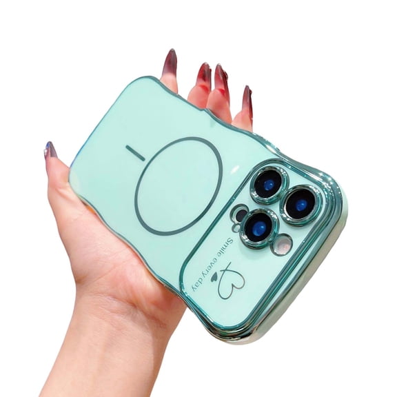 Allytechgroup for iPhone 14 Pro Max Case Magnetic, Compatible with Magsafe Slim Fit Cute Heart Design Shockproof Anti-Slip Non-Slip Soft TPU Bumper Case for Apple iPhone 14 Pro Max, Green
