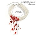 thumbnail image 3 of MKKAS Halloween Horror Bloody Choker - Vibrant Realistic Drip Necklace, Spooky Festive Party Costume, H, Bloody Choker, Halloween, 3 of 6
