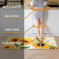 thumbnail image 4 of Sunflower Kitchen Rugs Decor Set of 2 Anti Fatigue Yellow Vintage Floral Farmhouse Non-Skid Kitchen Floor Mats Comfort Standing Mat Waterproof Sink Carpet (17.3 x 28 inch+17.3 x 47 inch), 4 of 6